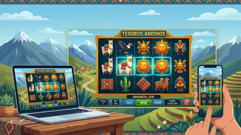 Tragamonedas andina: slot con montañas y llamas
